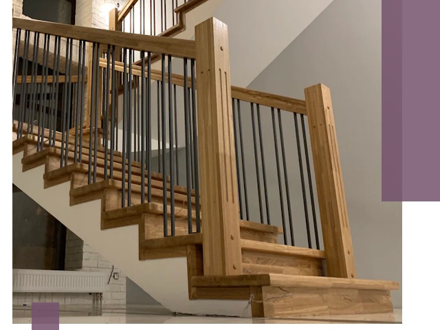 Реставрация деревянных и металлических лестниц в Устях-Илимске