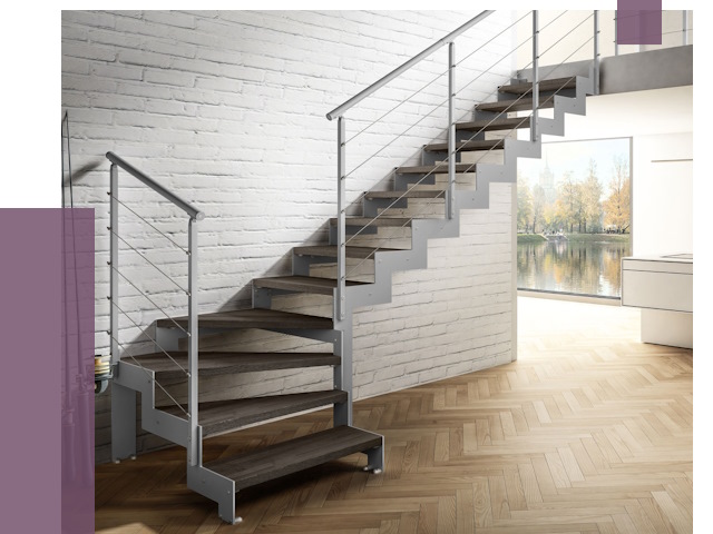 Г-образные лестницы под ключ в Устях-Илимске от 37700 руб. | ПРОЛЁТ-Сть