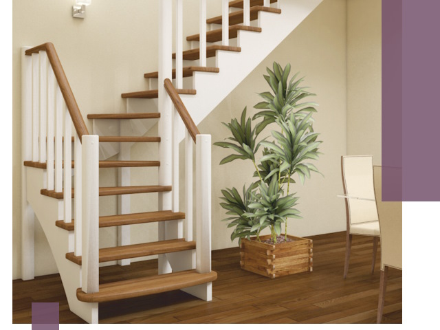 Г-образные лестницы под ключ в Устях-Илимске — изготовление и монтаж