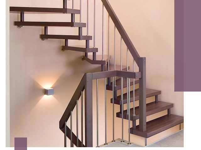 Изготовление лестниц на больцах в Устях-Илимске под ключ