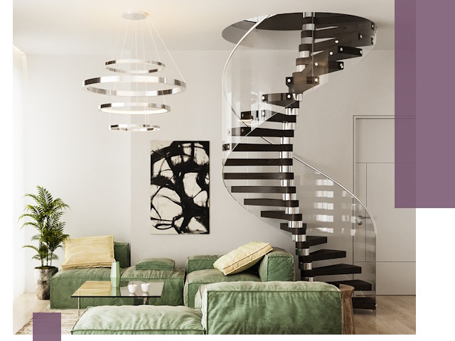 Лестницы для двухуровневой квартиры в Устях-Илимске — изготовление и монтаж