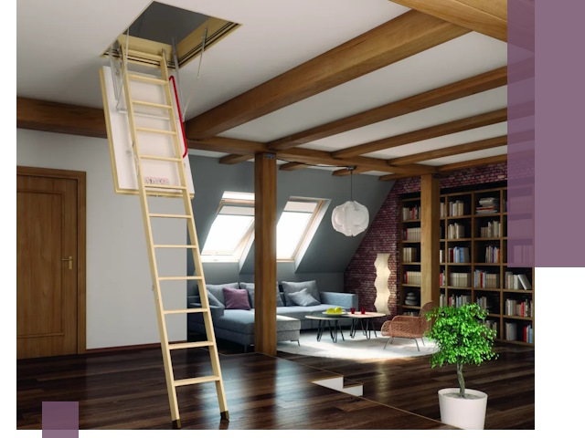 Чердачные лестницы под ключ в Устях-Илимске: изготовление и монтаж