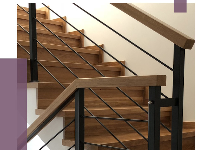 Обшивка металлической лестницы деревом в Устях-Илимске от 4420 руб.