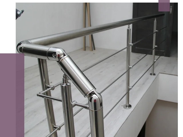 Перила из нержавеющей стали в Устях-Илимске от 9152 руб. под ключ | ПРОЛЁТ-Сть