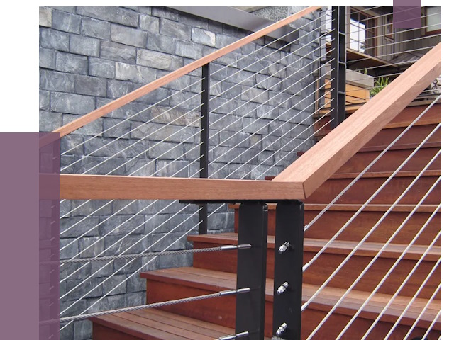 Тросовые перила под ключ в Устях-Илимске от 7904 руб. 