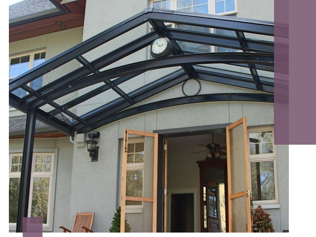 Изготовление и монтаж навесов и козырьков в Устях-Илимске