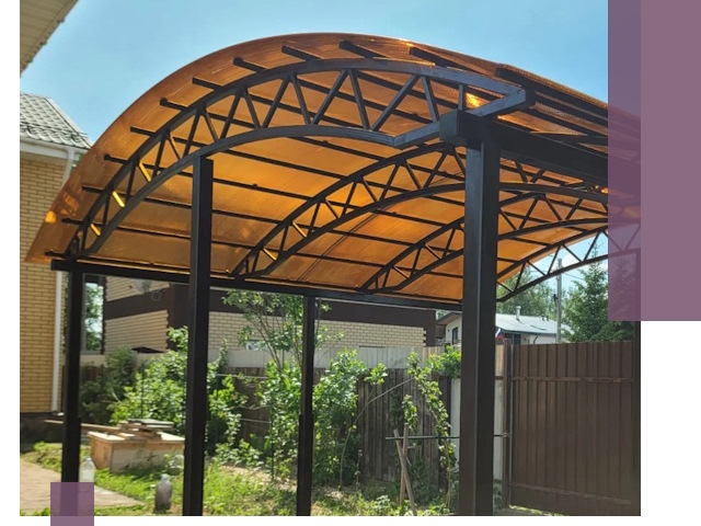 Изготовление навесов под ключ в Устях-Илимске из качественных материалов