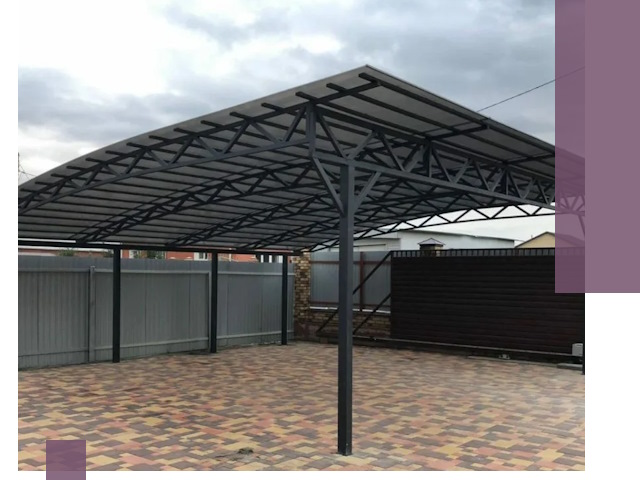 Недорогие навесы под ключ в Устях-Илимске — изготовление и монтаж