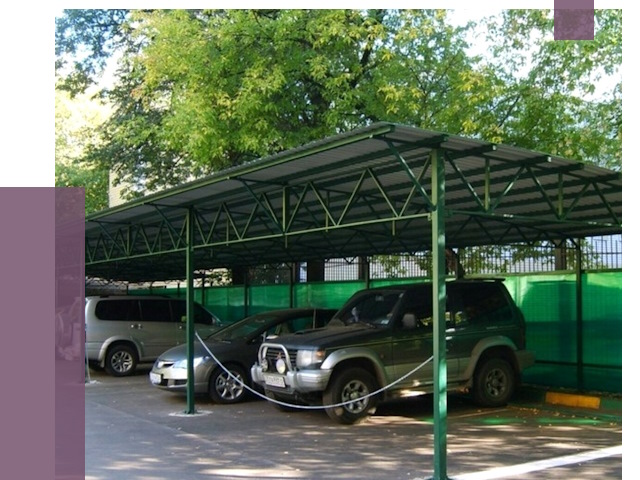 Навесы для парковки в Устях-Илимске от 81640 руб. заказать | ПРОЛЁТ-Сть