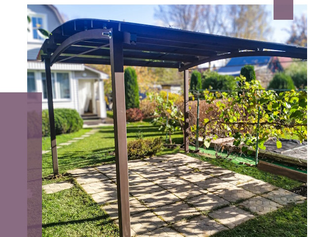 Навесы для дачи в Устях-Илимске от 12948 руб. под ключ — ПРОЛЁТ-Сть