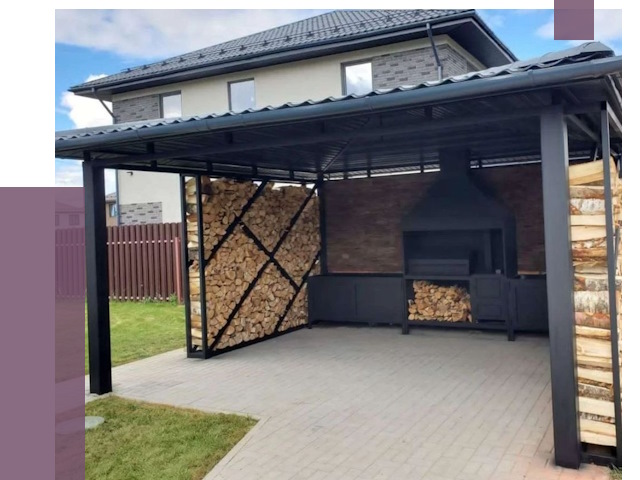 Навесы для барбекю в Устях-Илимске от 12948 руб. под ключ | ПРОЛЁТ-Сть