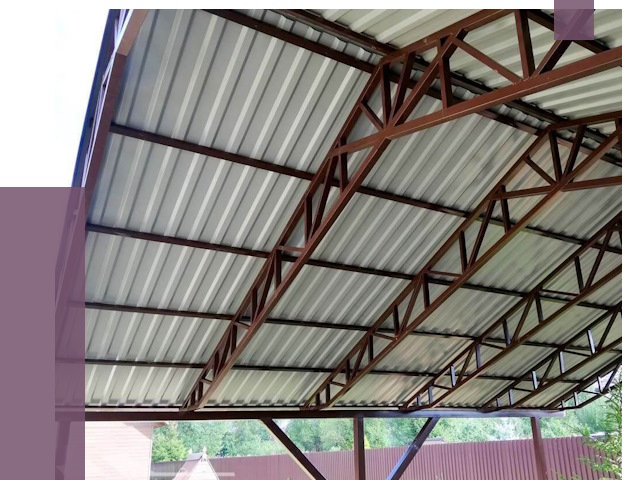 Навесы из профнастила в Устях-Илимске от 7488 руб. | ПРОЛЁТ-Сть