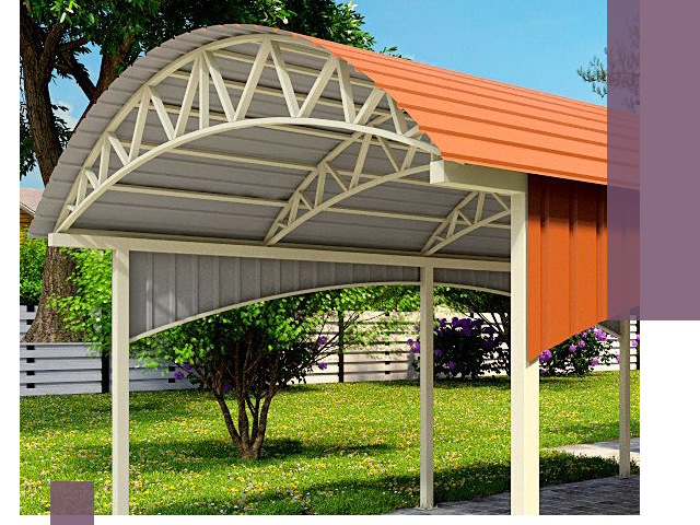 Навесы из профнастила под ключ в Устях-Илимске — установка и монтаж