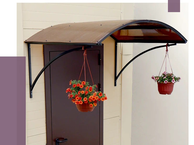 Козырьки над входом в Устях-Илимске от 15080 руб.  | ПРОЛЁТ-Сть