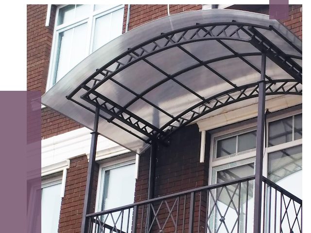 Козырьки над балконом в Устях-Илимске от 8788 руб.  | ПРОЛЁТ-Сть