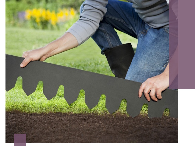 Металлические бордюры для газона в Устях-Илимске — изготовление и монтаж