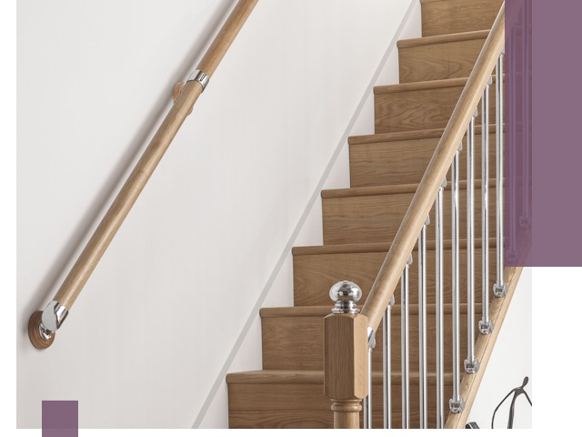 Пристенные поручни из стали и нержавейки под монтаж в Устях-Илимске